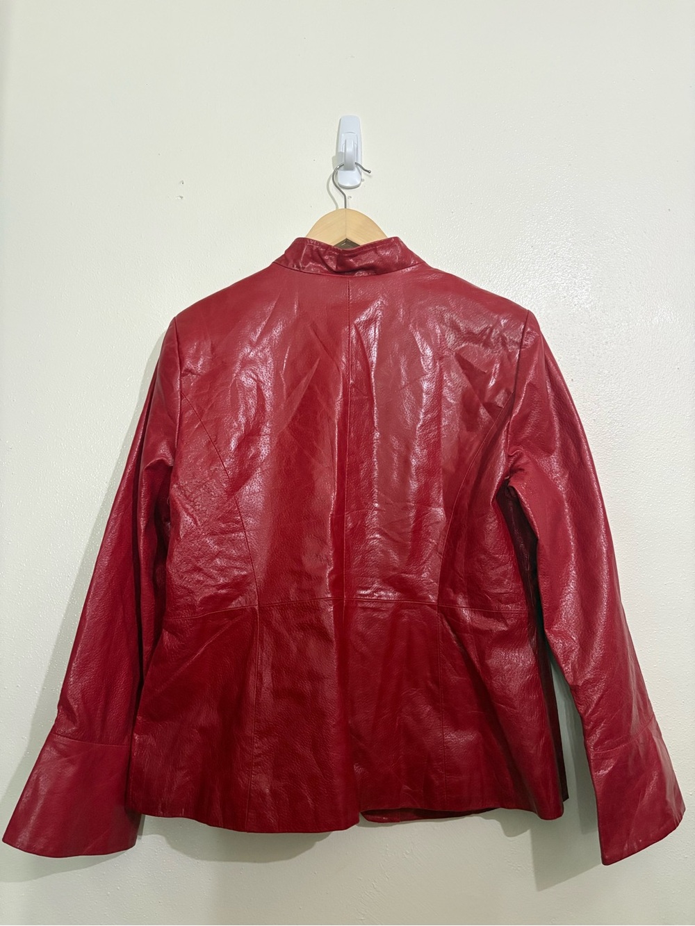 Pamela McCoy Y2K Red Leather Jacket in Large - Picture 2 of 10